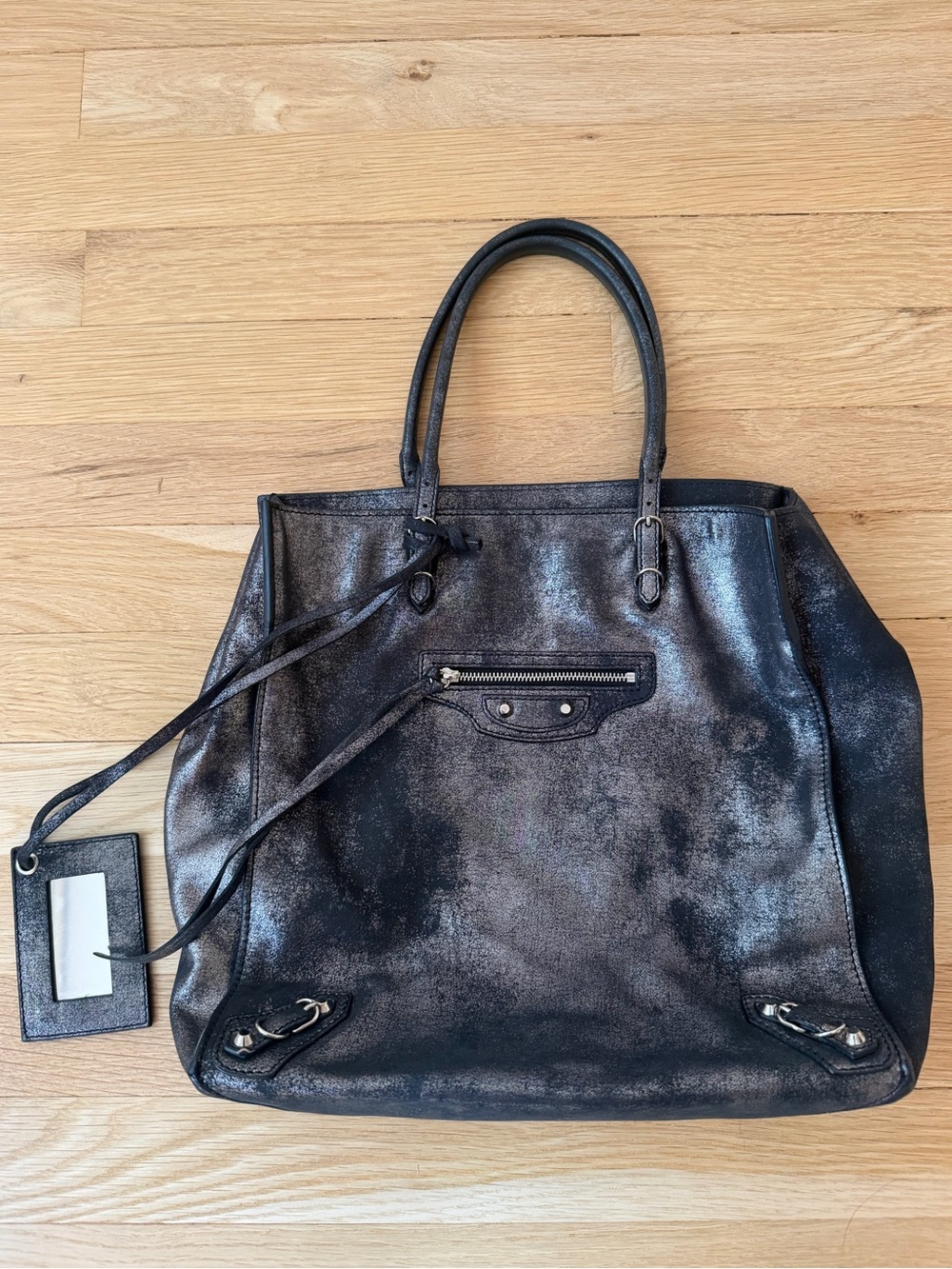 Balenciaga Metallic Milky Way Papier Tote Bag